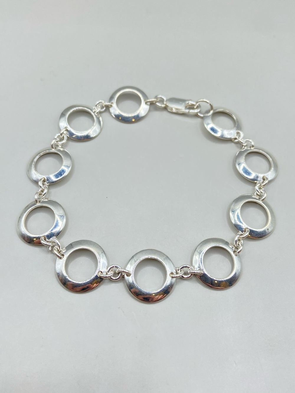 Sterling Silver Circle Link Bracelet